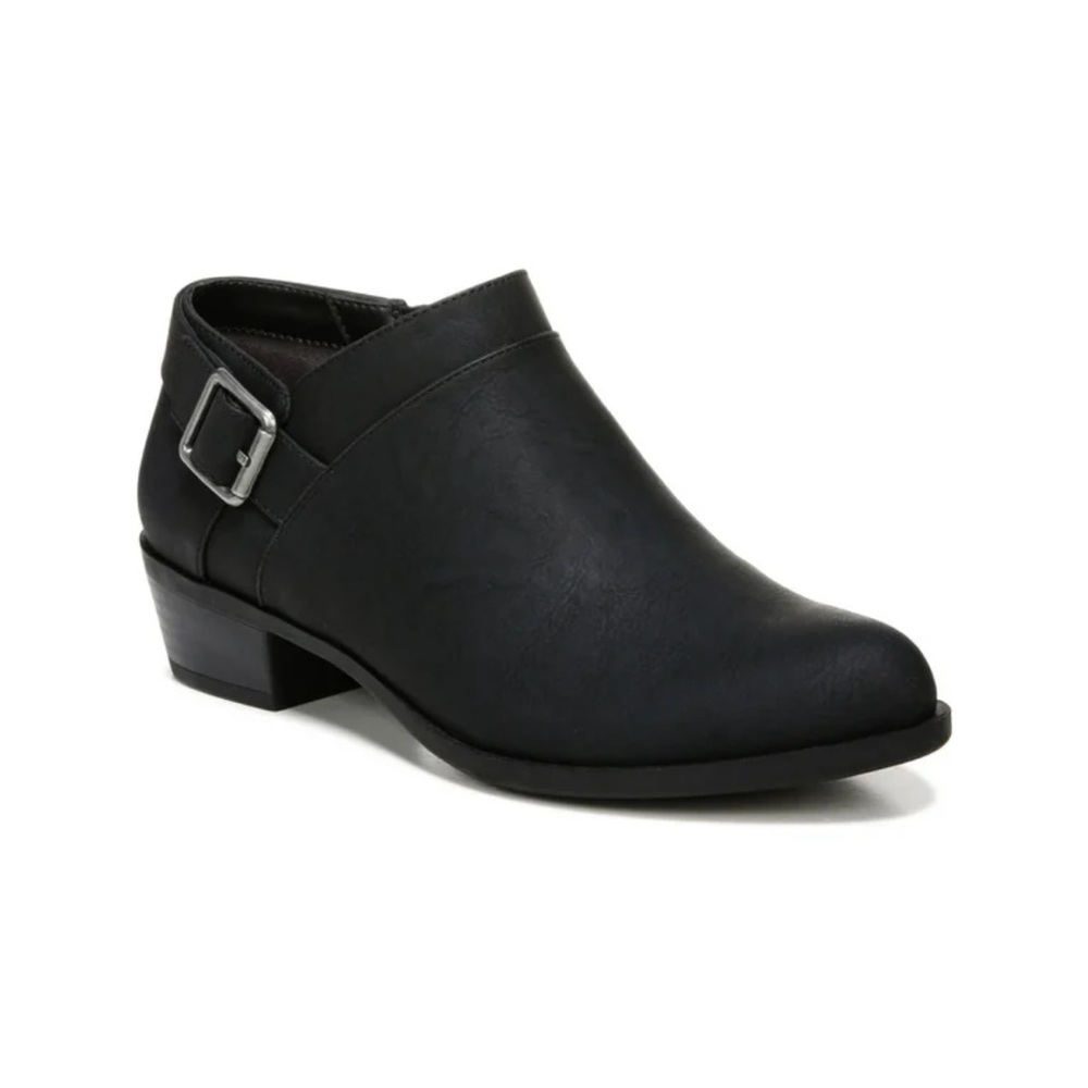 Brand new Life Stride Black Cushioned Buckle Accent Alexi Almond Toe boots